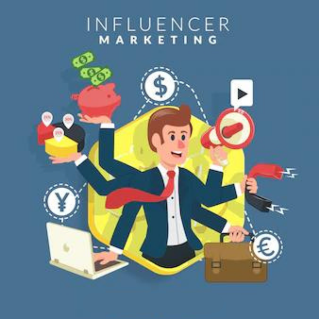 This graphic about influencer marketing in digital marketing job 